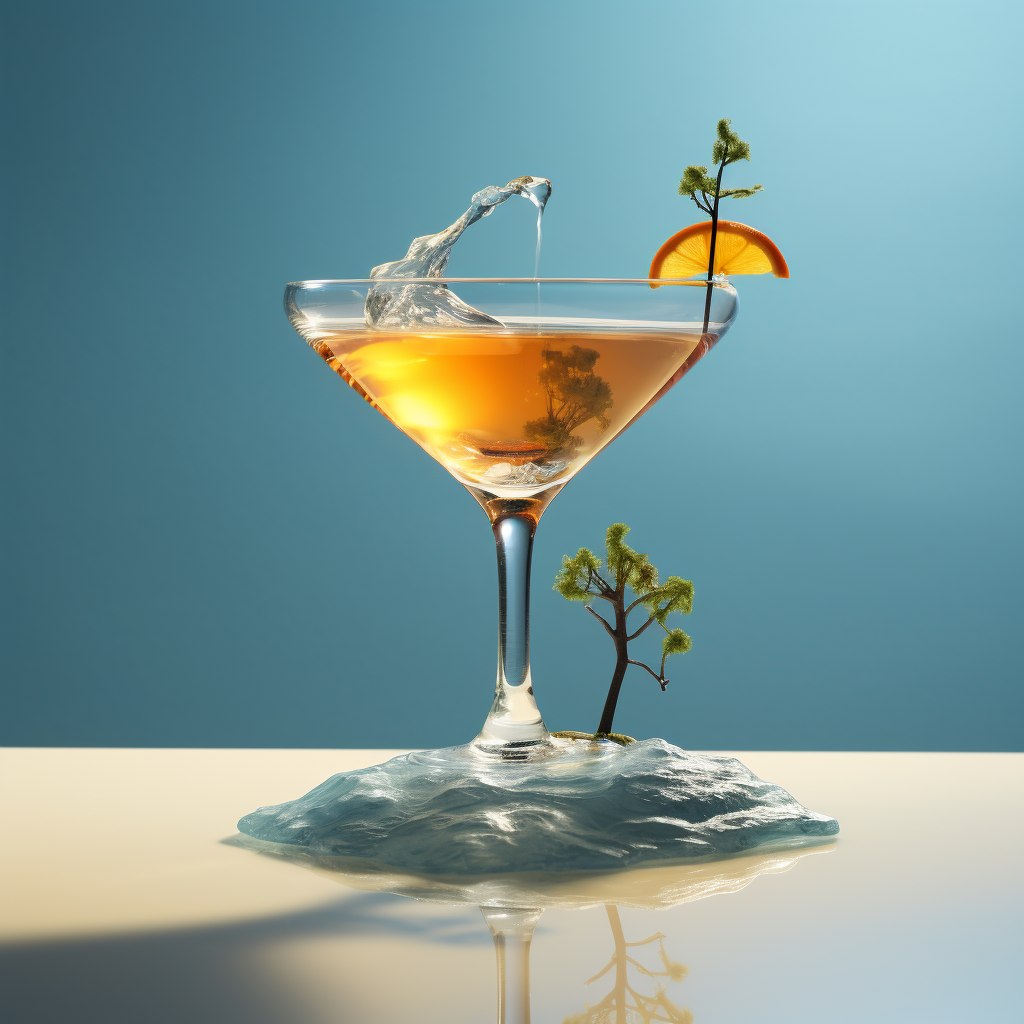 Cocktail with Floating Island Delight