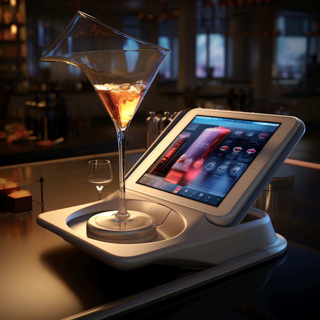 Stunning cocktail machine with large iPad screen