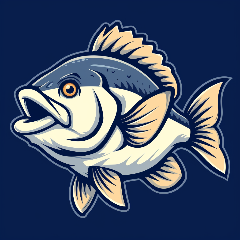 Cute Cartoon Cod Fish Mascot