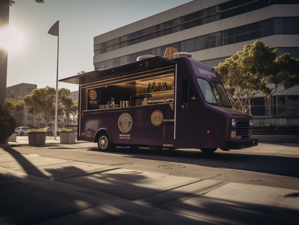 Coffee bean in a food truck