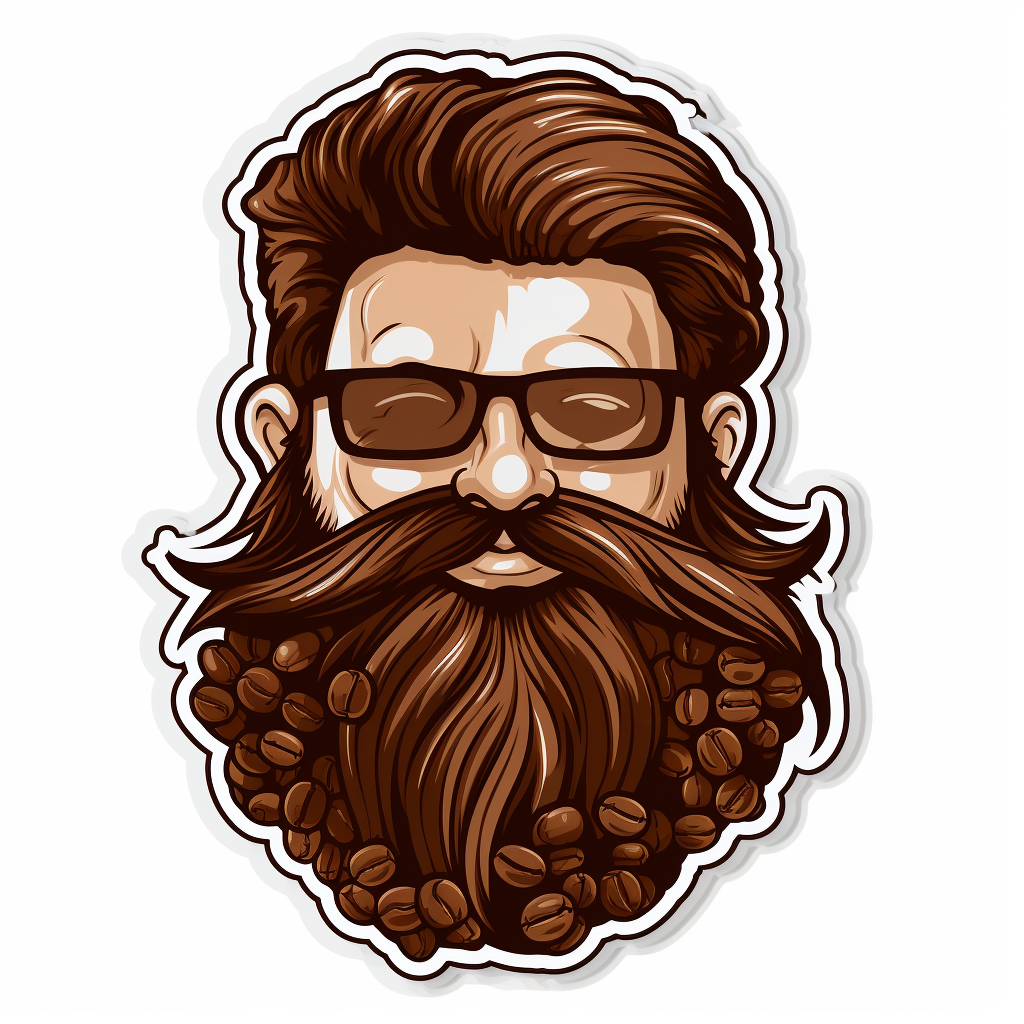 Coffee bean dwarf sticker artwork