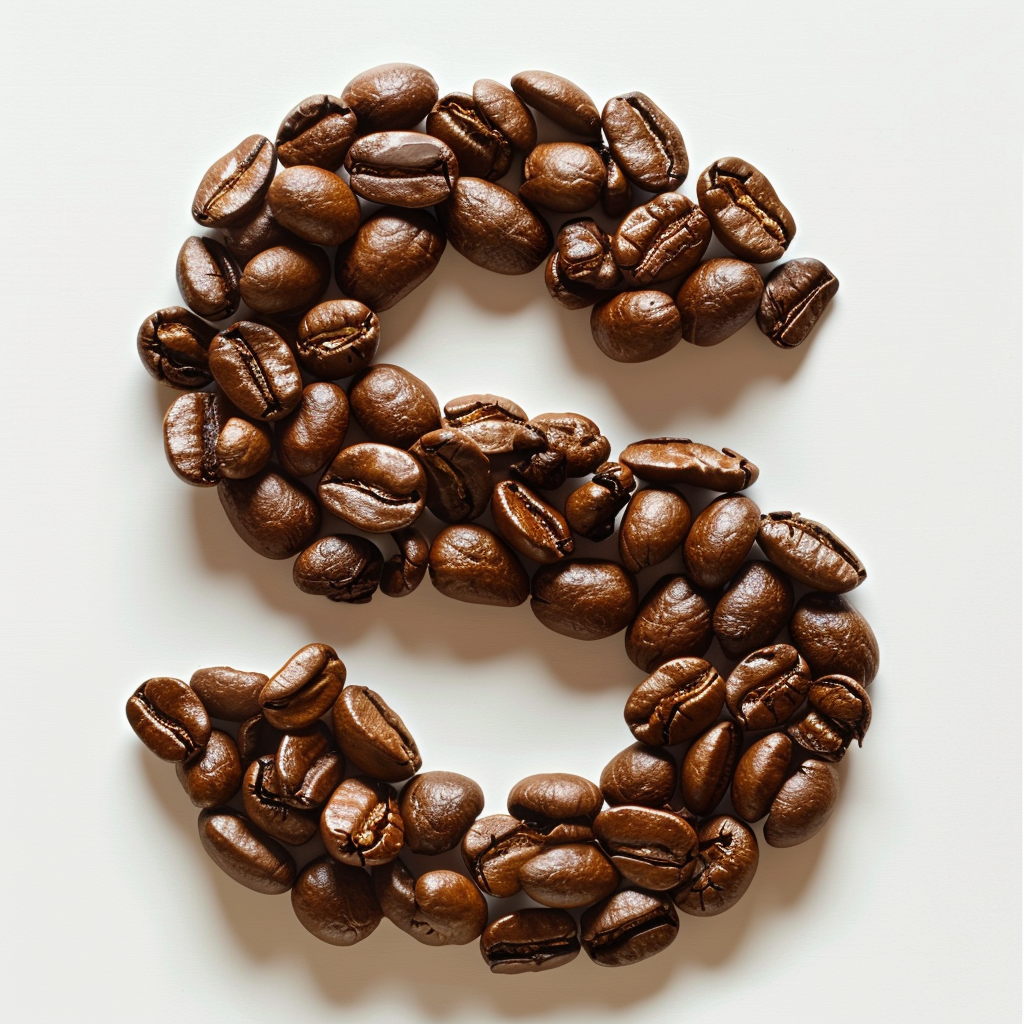 Coffee bean letter s image