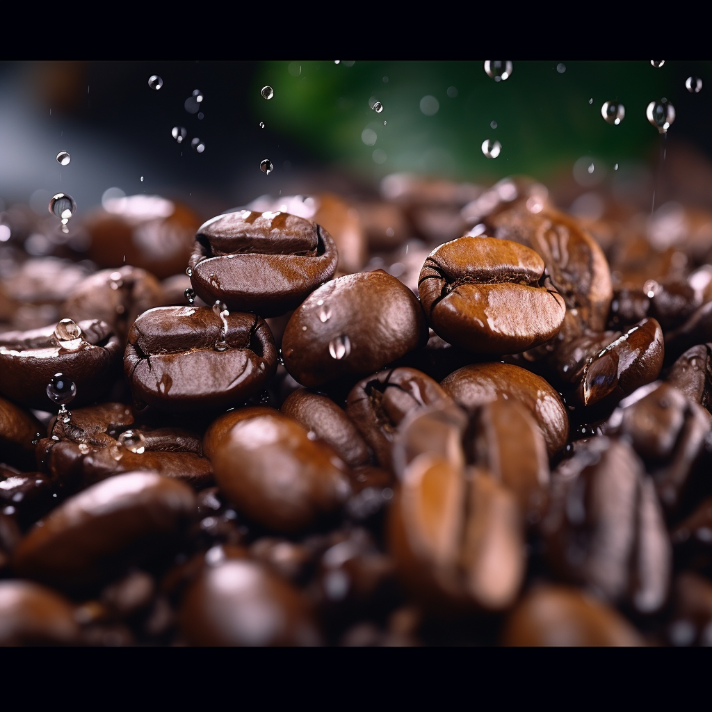 Coffee beans in 4K