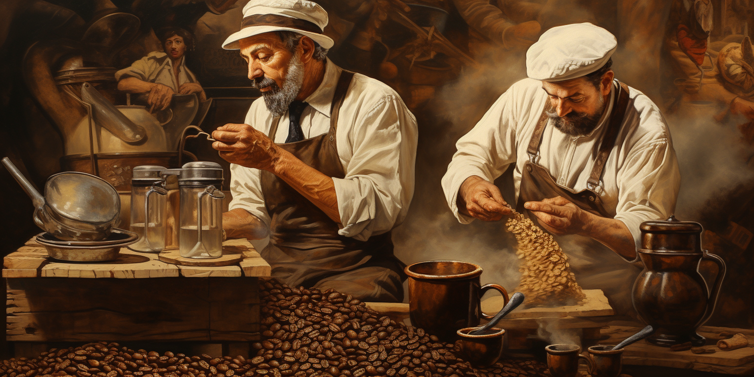 Norman Rockwell-inspired coffee beans aroma