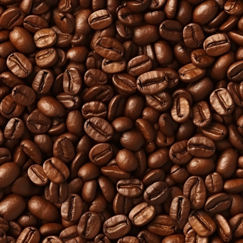 Detailed and realistic coffee beans background