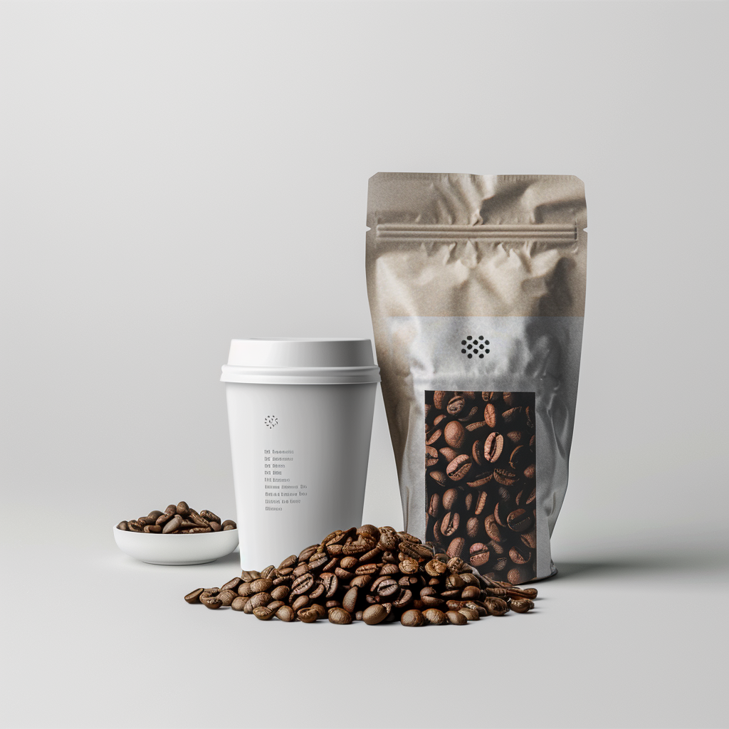 Coffee Brand Mockup Beans Spotlight