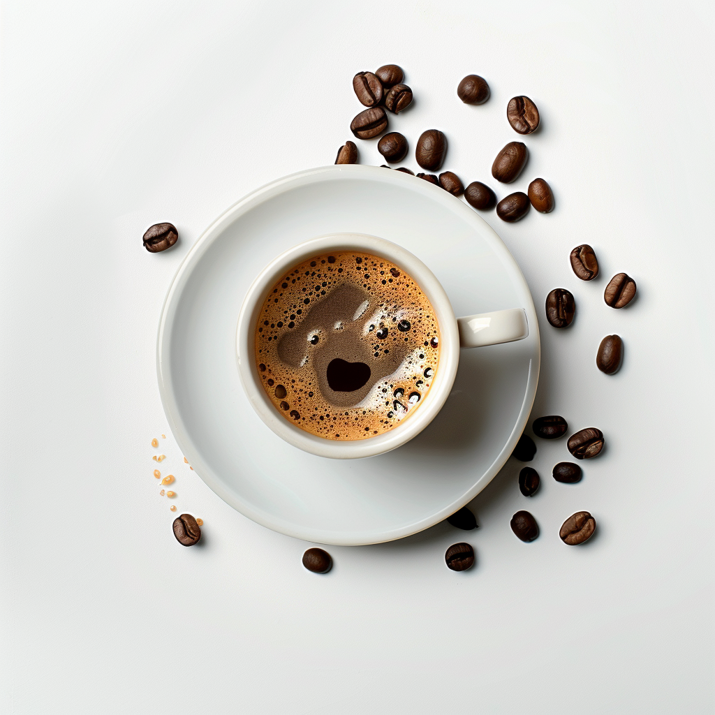 Realistic Coffee Branding on White Background