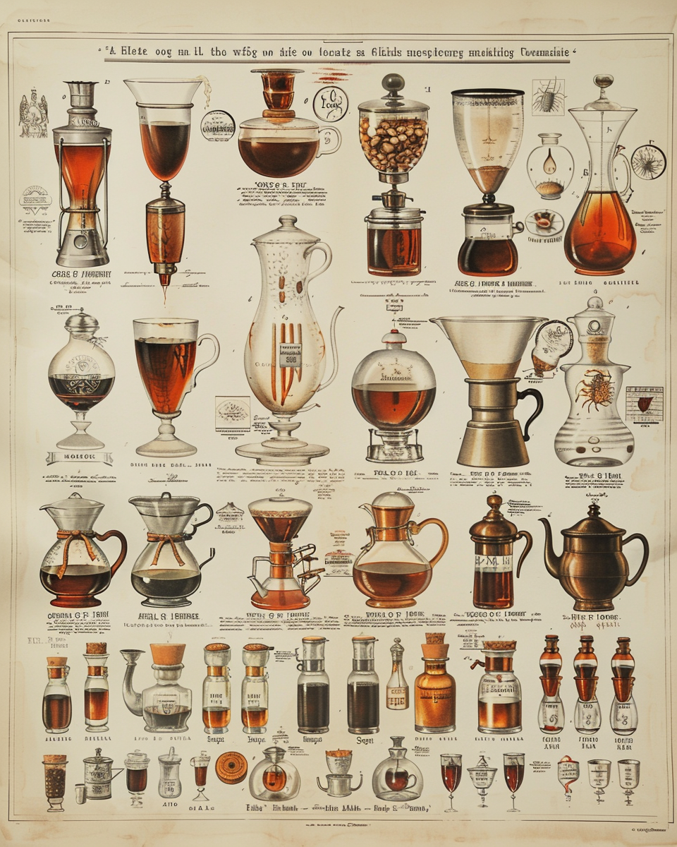 Ernst Haeckel style coffee brewer poster