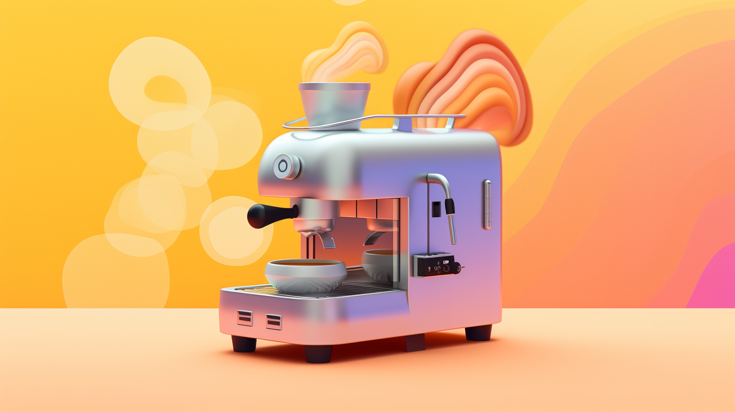 Coffee brewing machine with rainbow