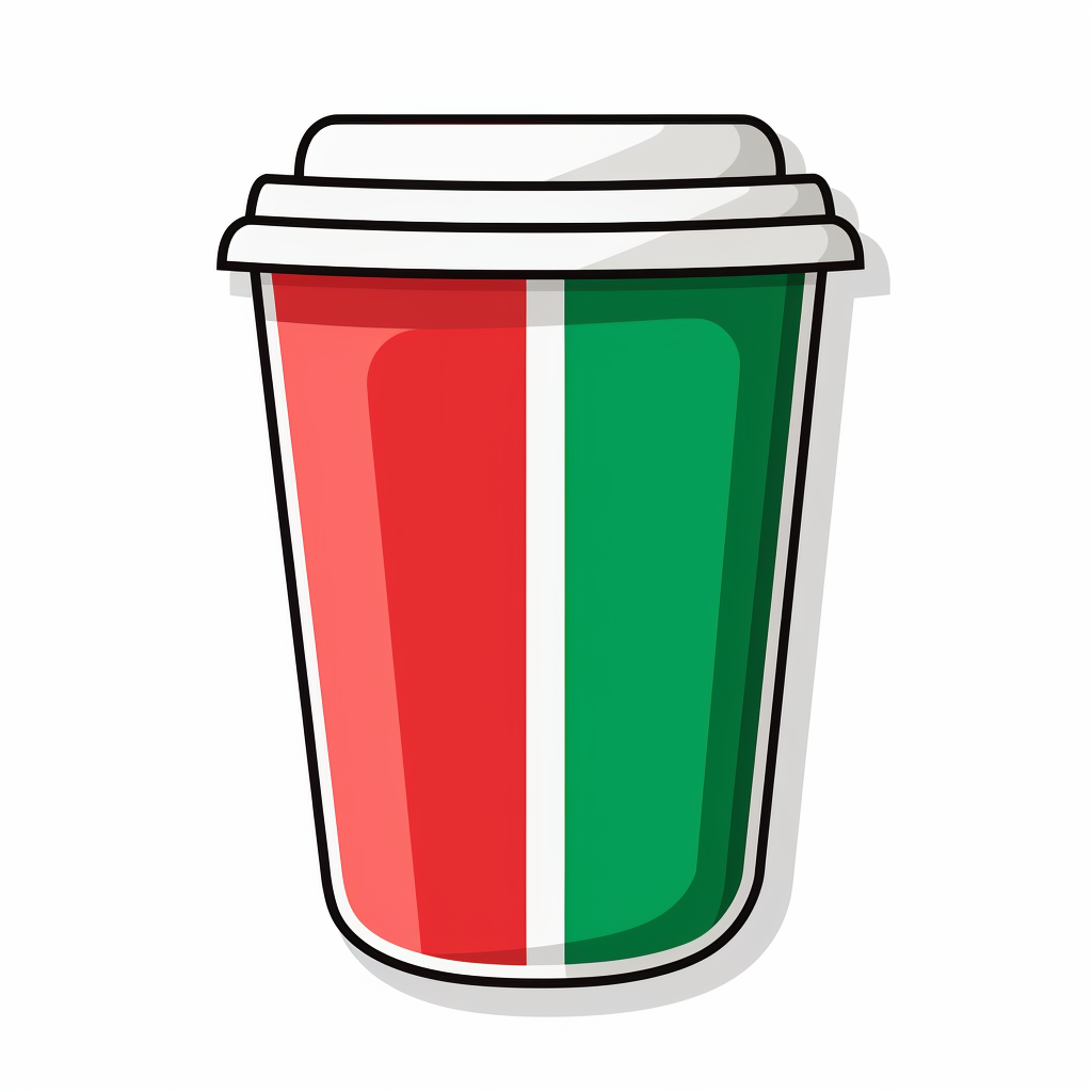 Coffee line graphic icon sticker on white background