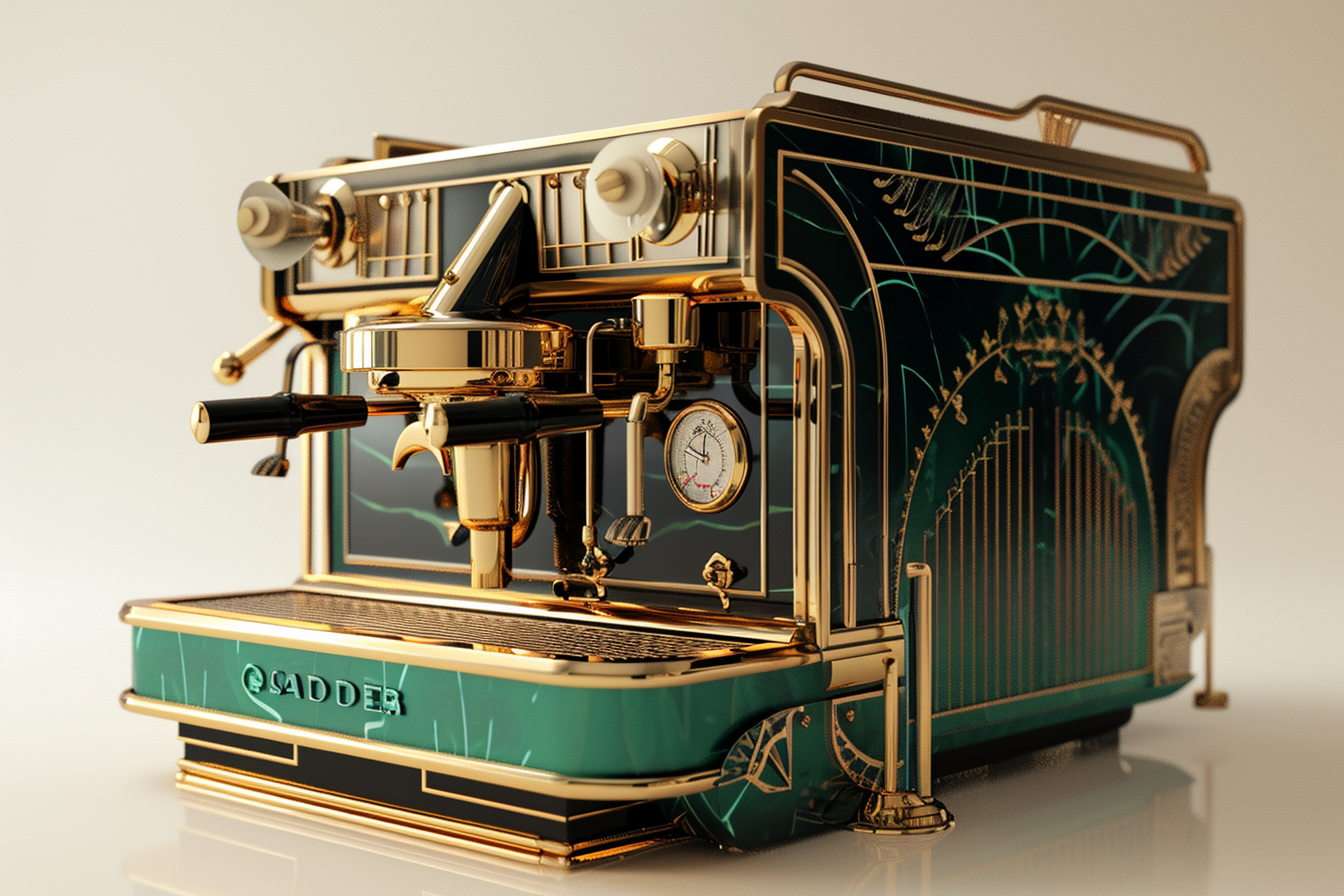 Detailed Art Deco Coffee Machine