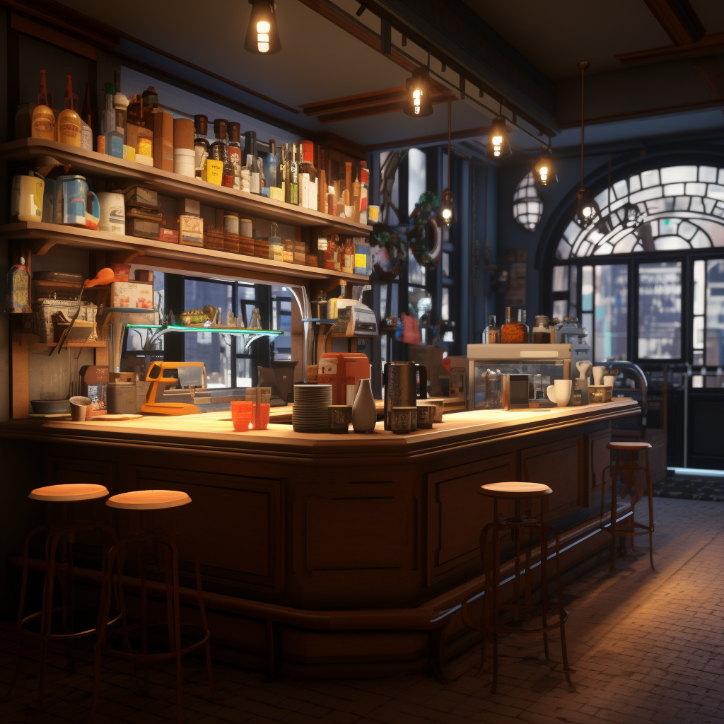 Coffeeshop Bar in Virtual Reality