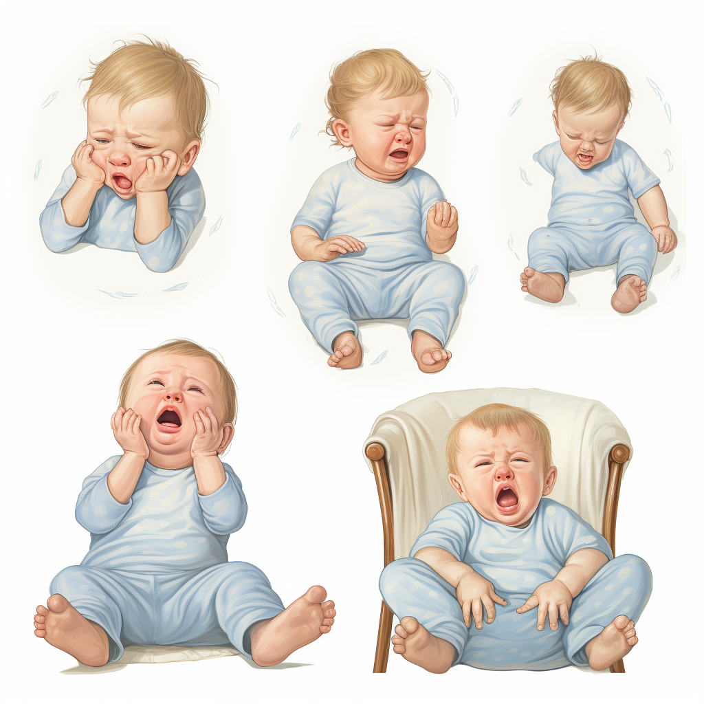 Baby suffering from colic