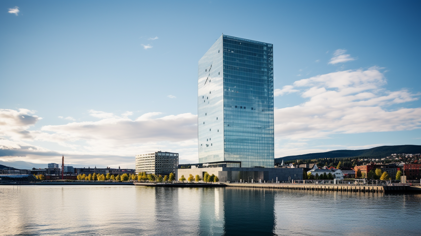 Collapse-threatened office building in Oslo