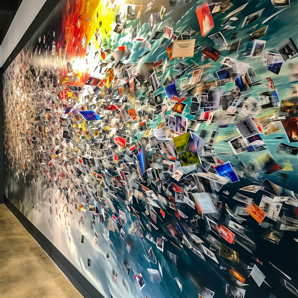 collective images blowing away 3d mural