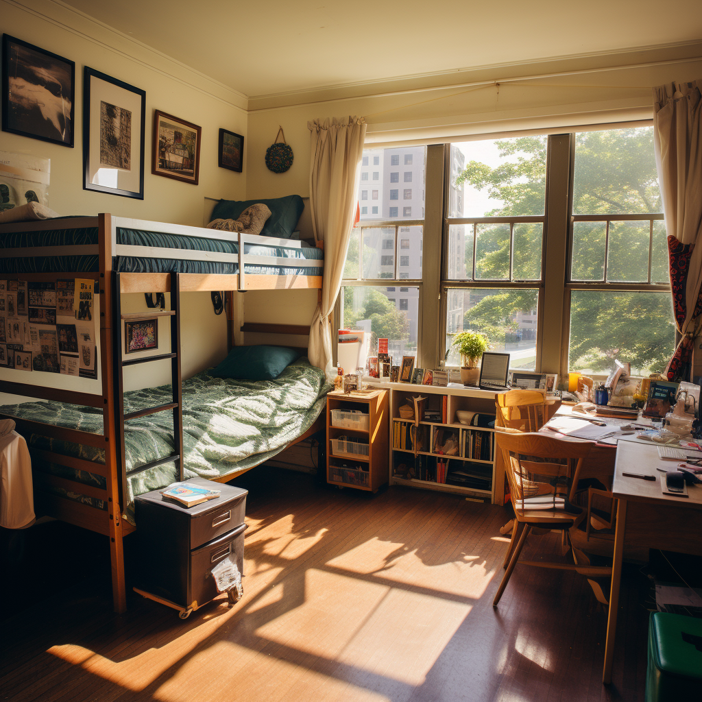 College Dorm Room Outside View