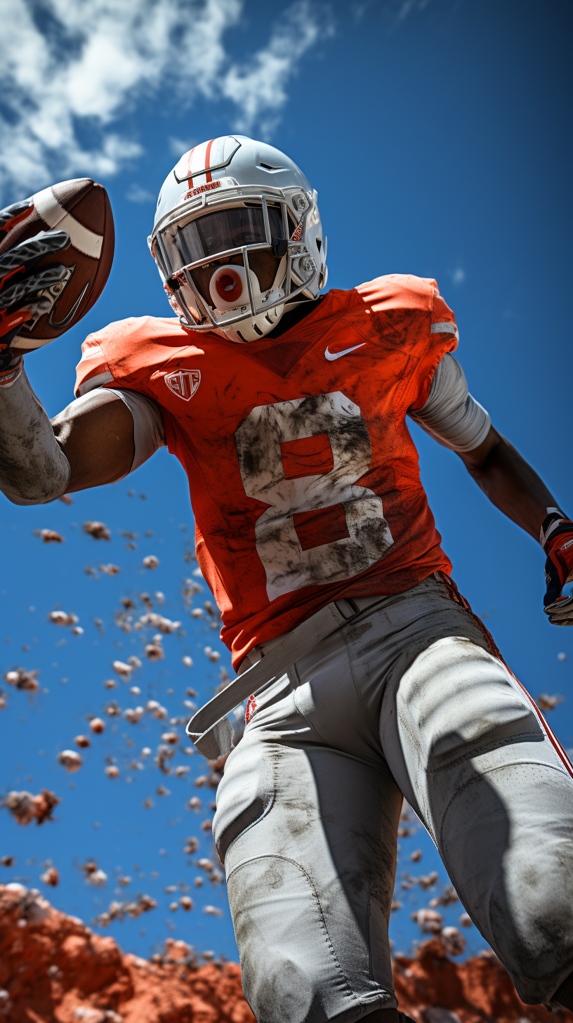 Quarterback scoring game winning touchdown in college football