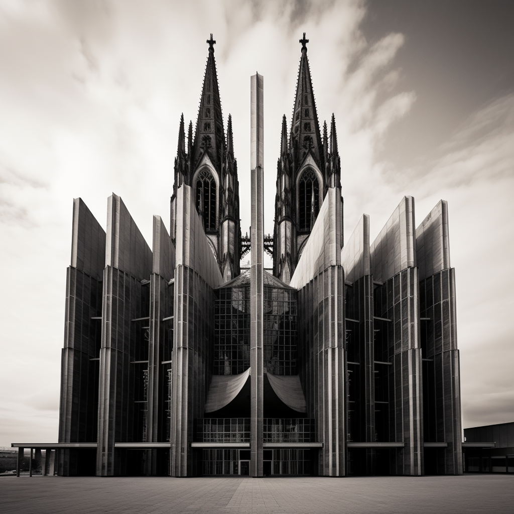 Cologne Cathedral in Le Corbusier style