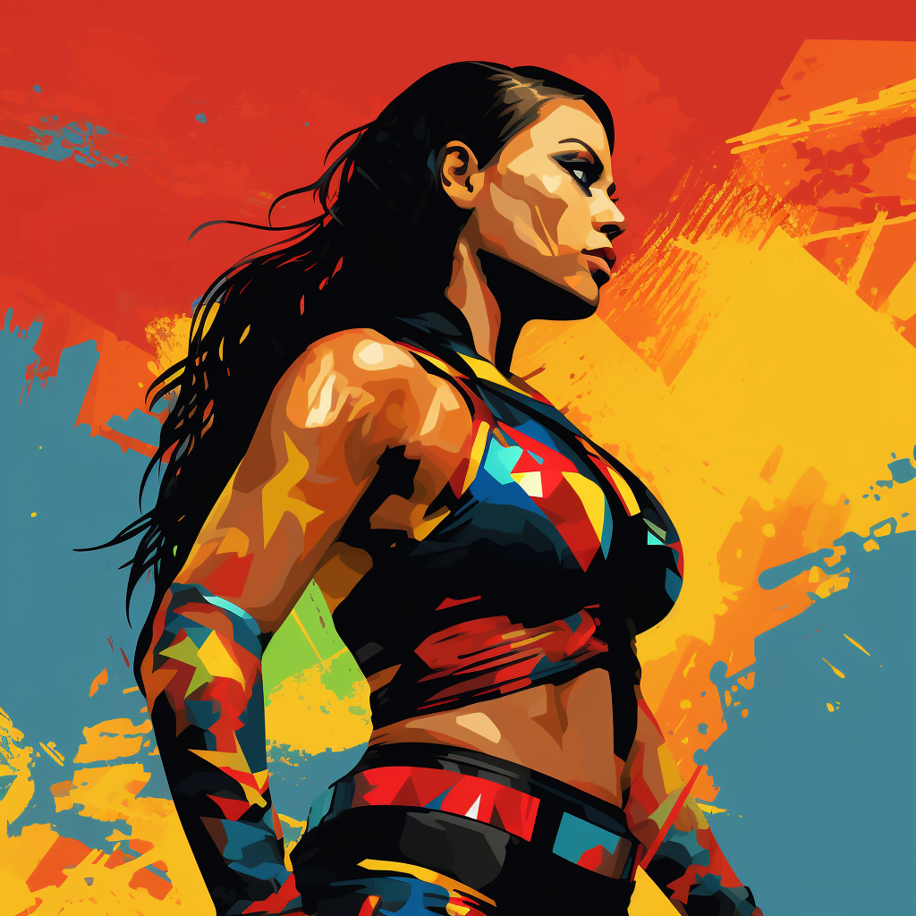 Colombian Female Wrestler in Frank Miller's Comic Style