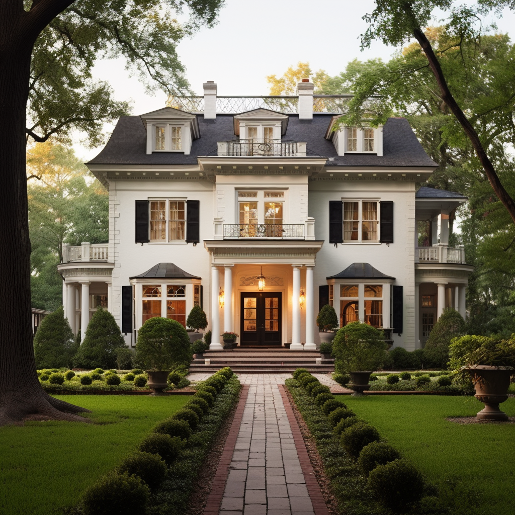 Beautiful Colonial Revival Villa exterior