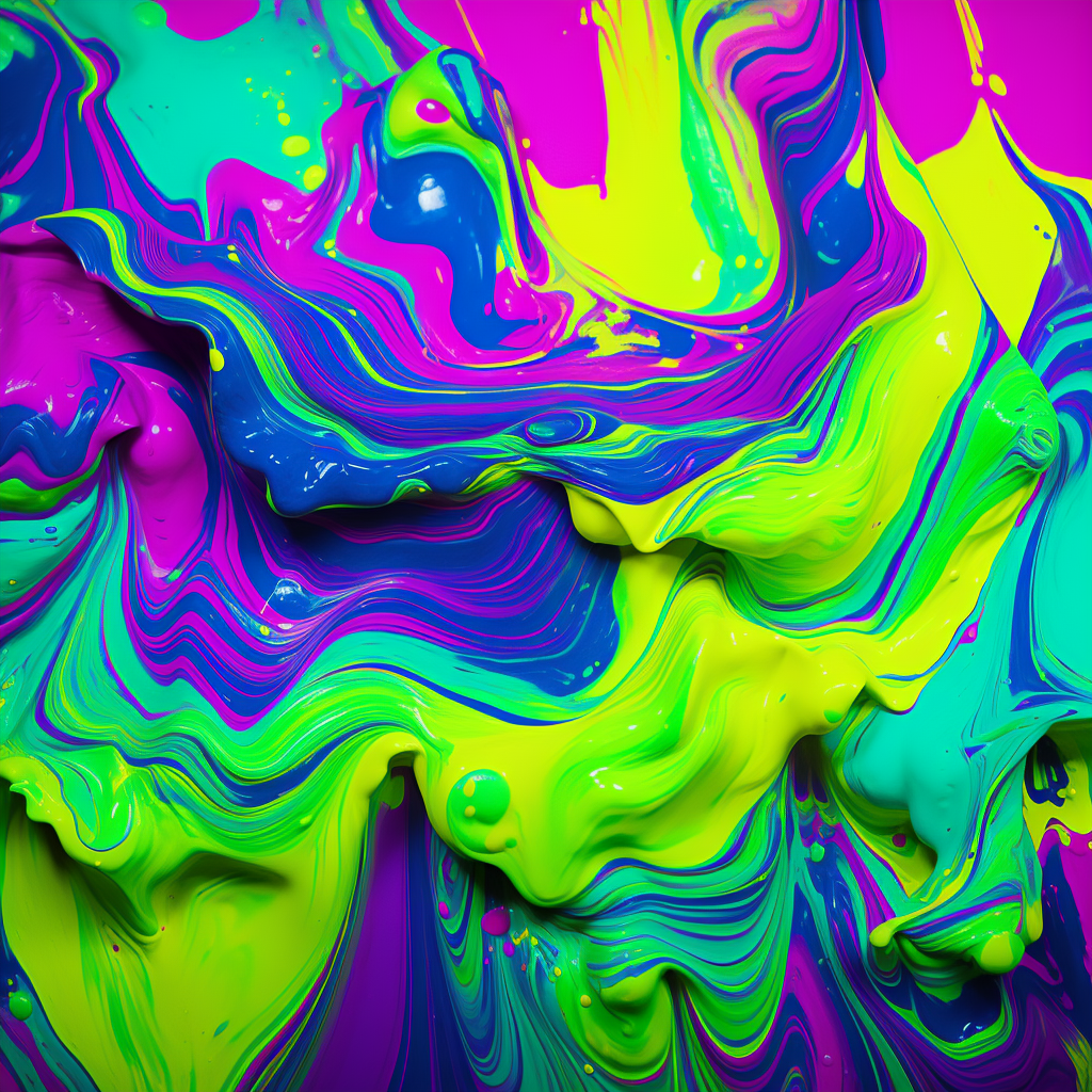 Abstract neon art with vibrant colors