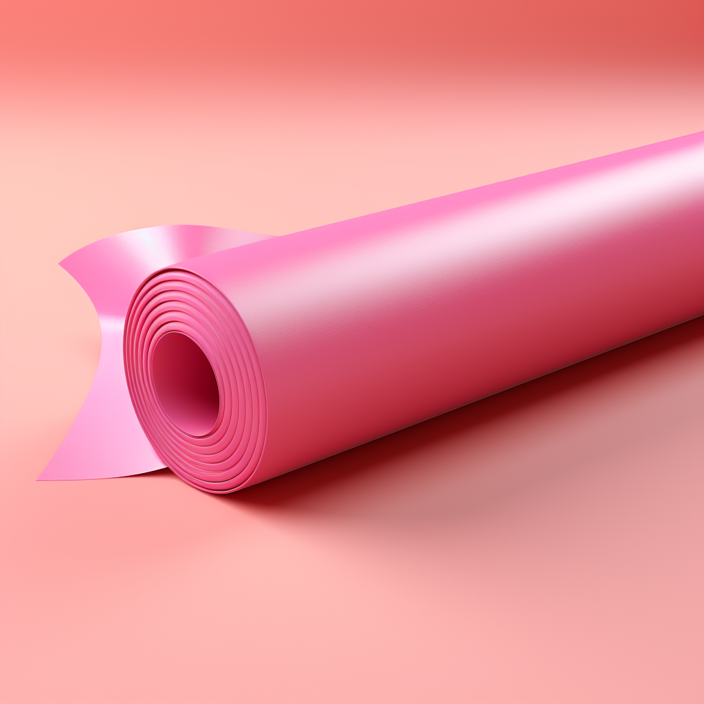 Colorful gift wrap on pink background