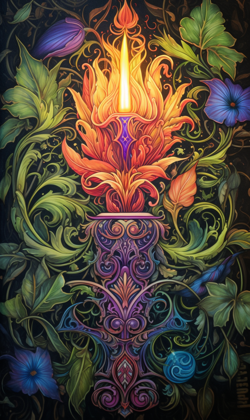 Detailed Colored Pencil Tarot Image