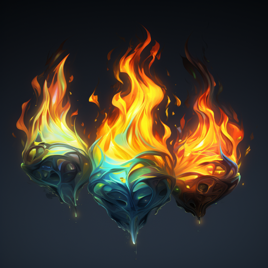 Mesmerizing Flames in Various Hues