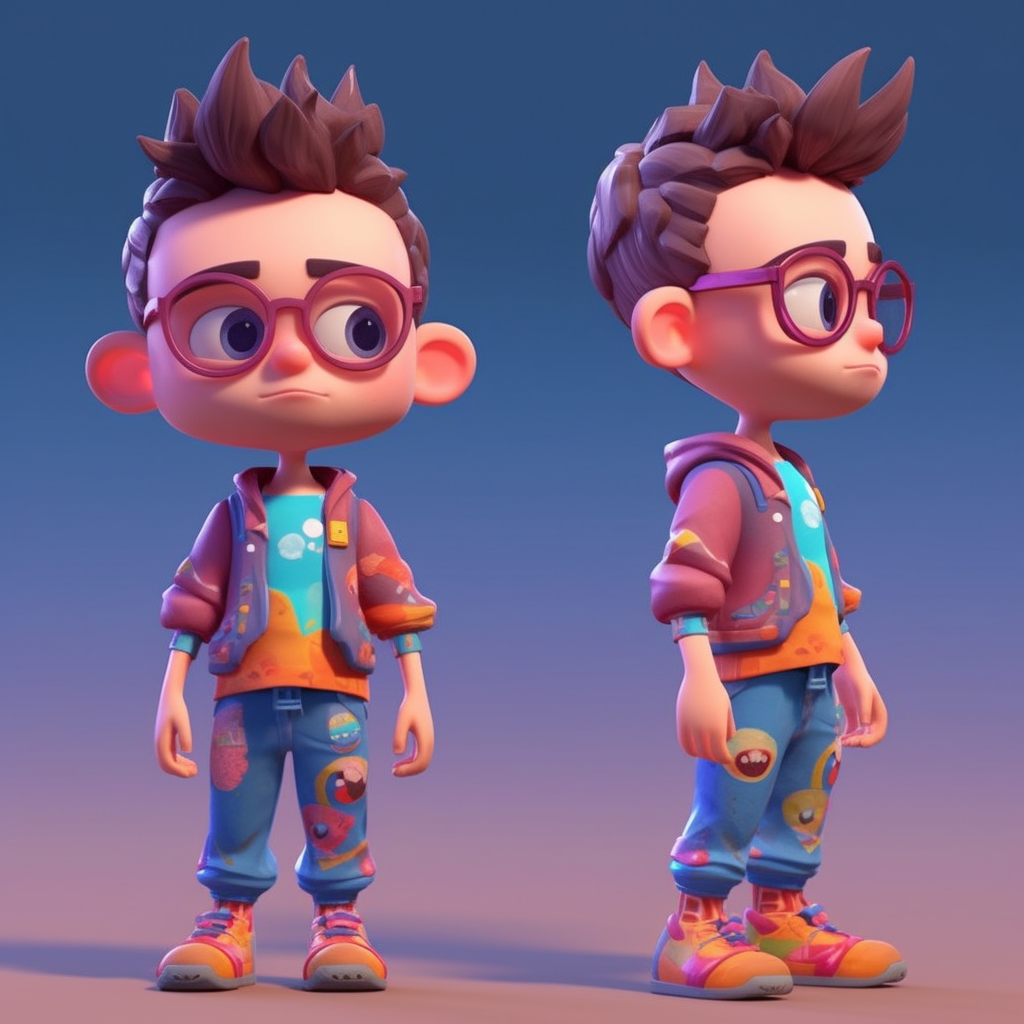 Cute and Colorful 3D Character Boy