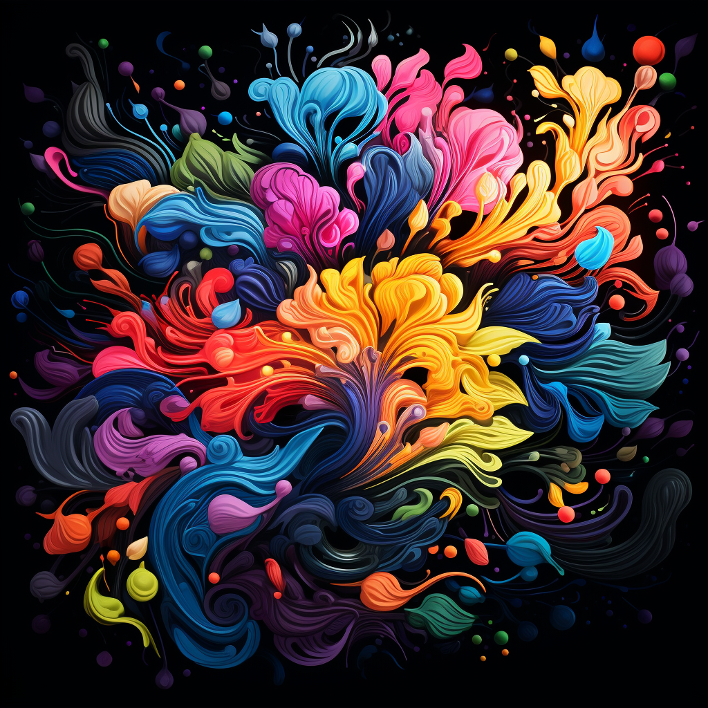 Abstract art with vibrant colors