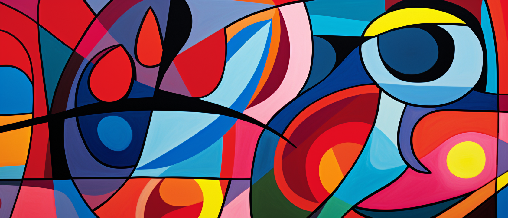 Colorful abstract pattern shapes artwork