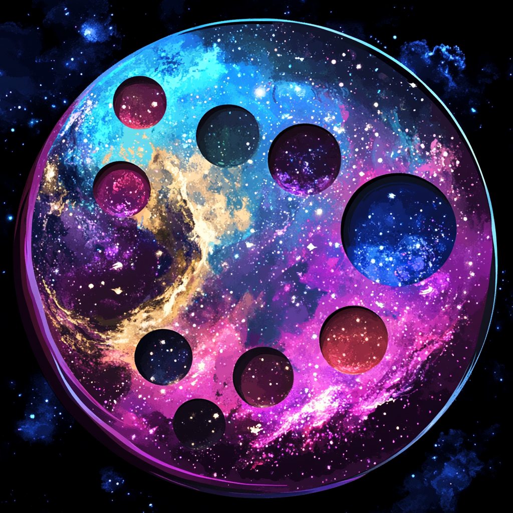 Colorful Artist Palette Galaxy Background