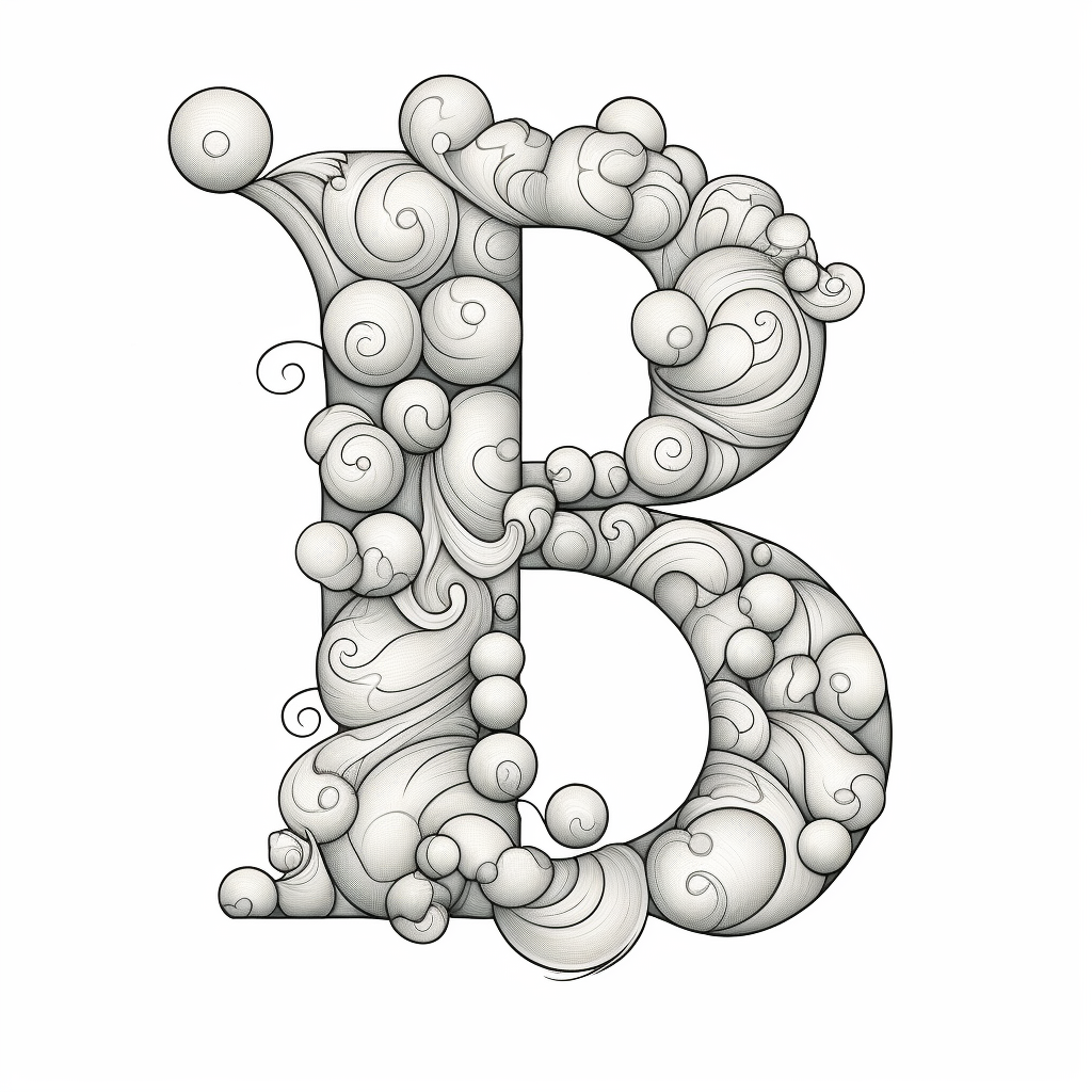 Letter B with Colorful Balls  ?