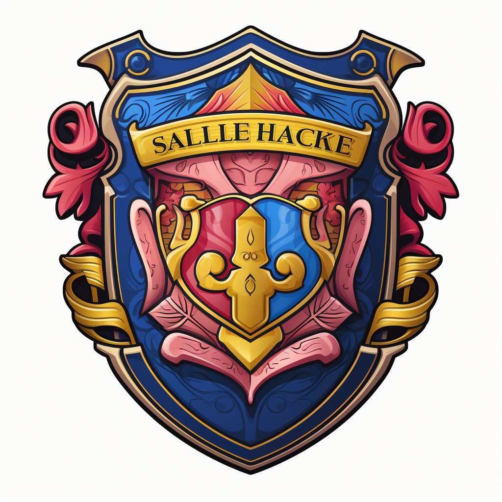 Colorful badge shield for achievement