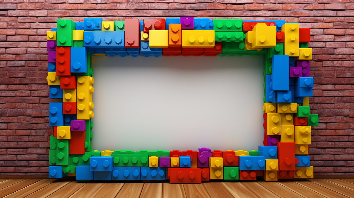 Brick cartoon picture frame