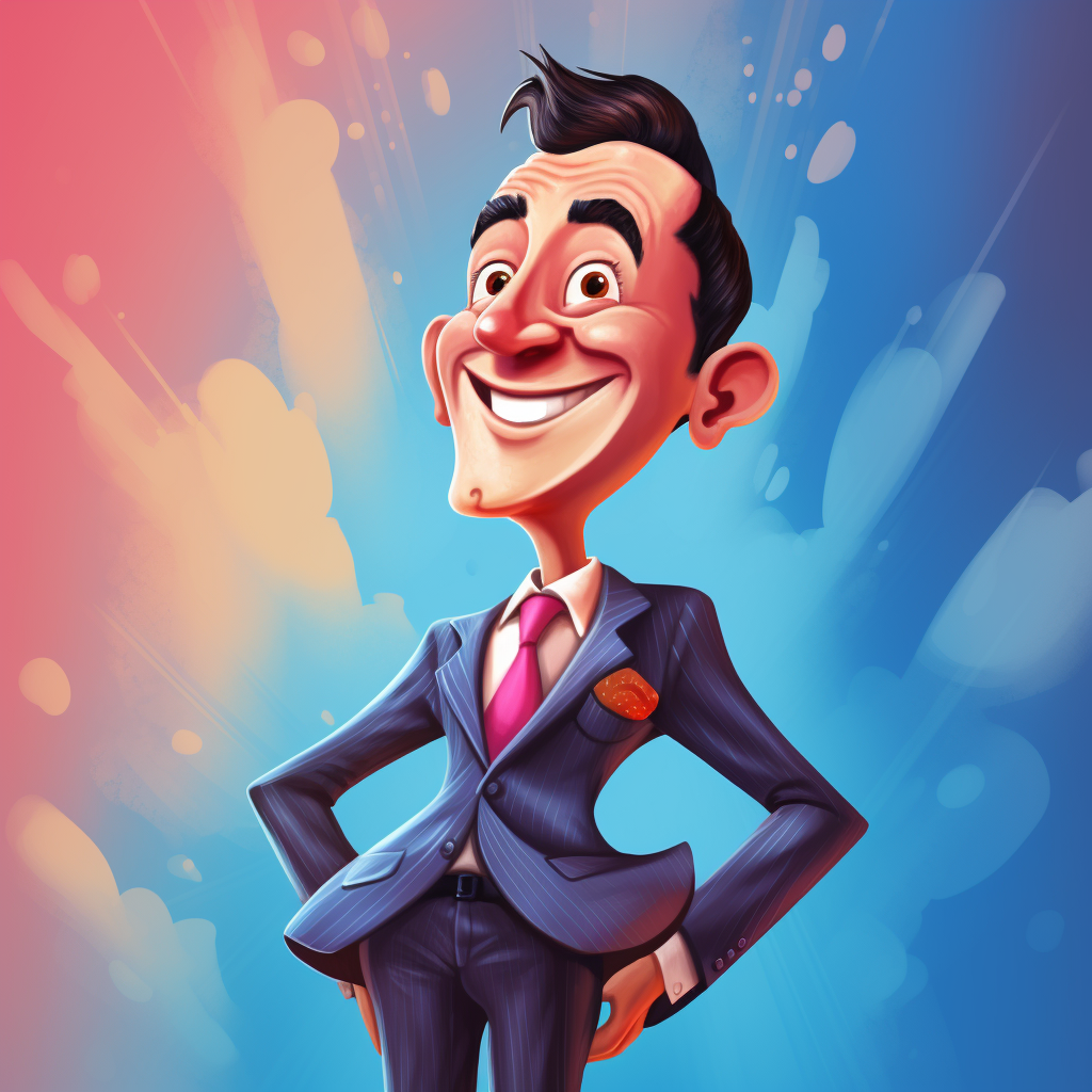 Cartoon businessman character illustration