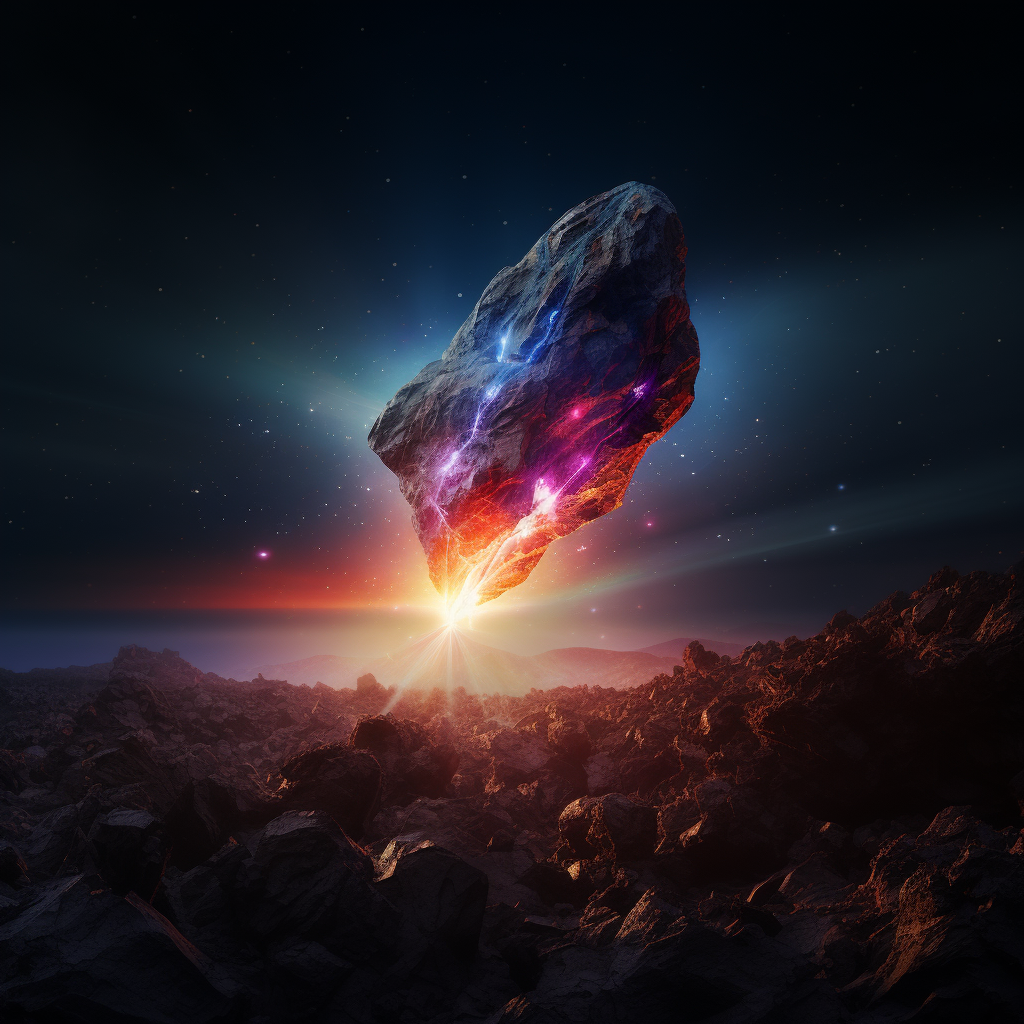 Comet with Glowing Light