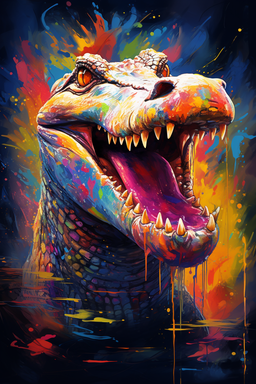 Eye-catching crocodile poster design