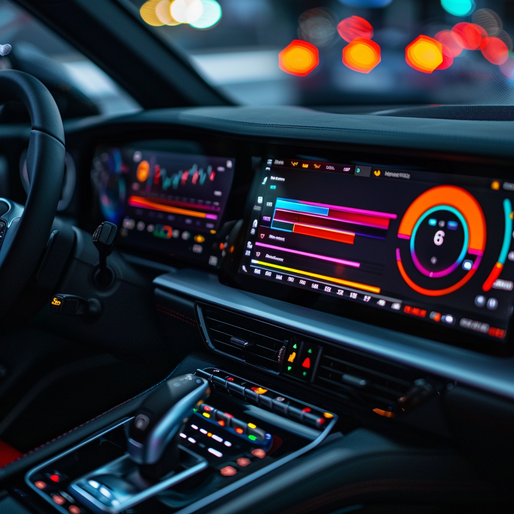 Colorful dashboard design illustration