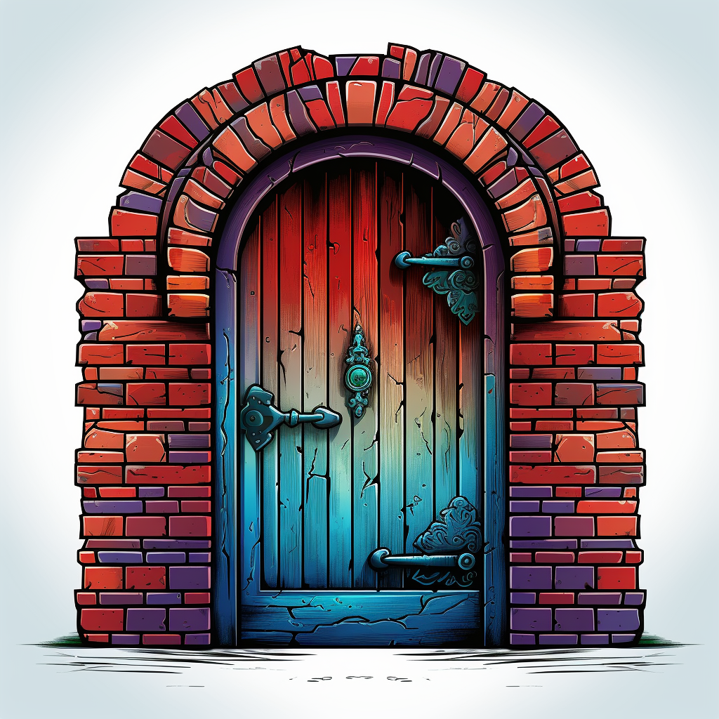 Illustration of a Colorful Door