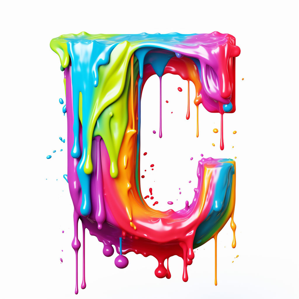 Colorful slime letter L