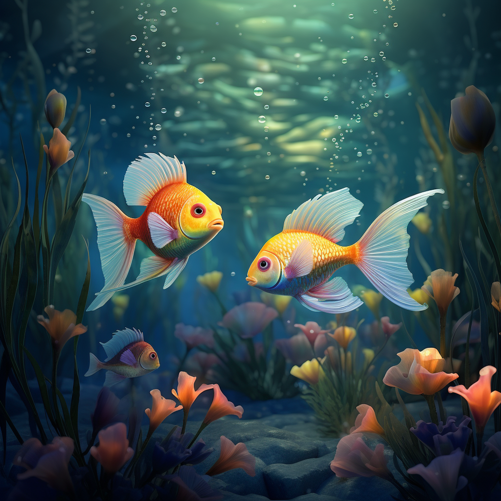 Beautiful Disney-Style Colorful Fish