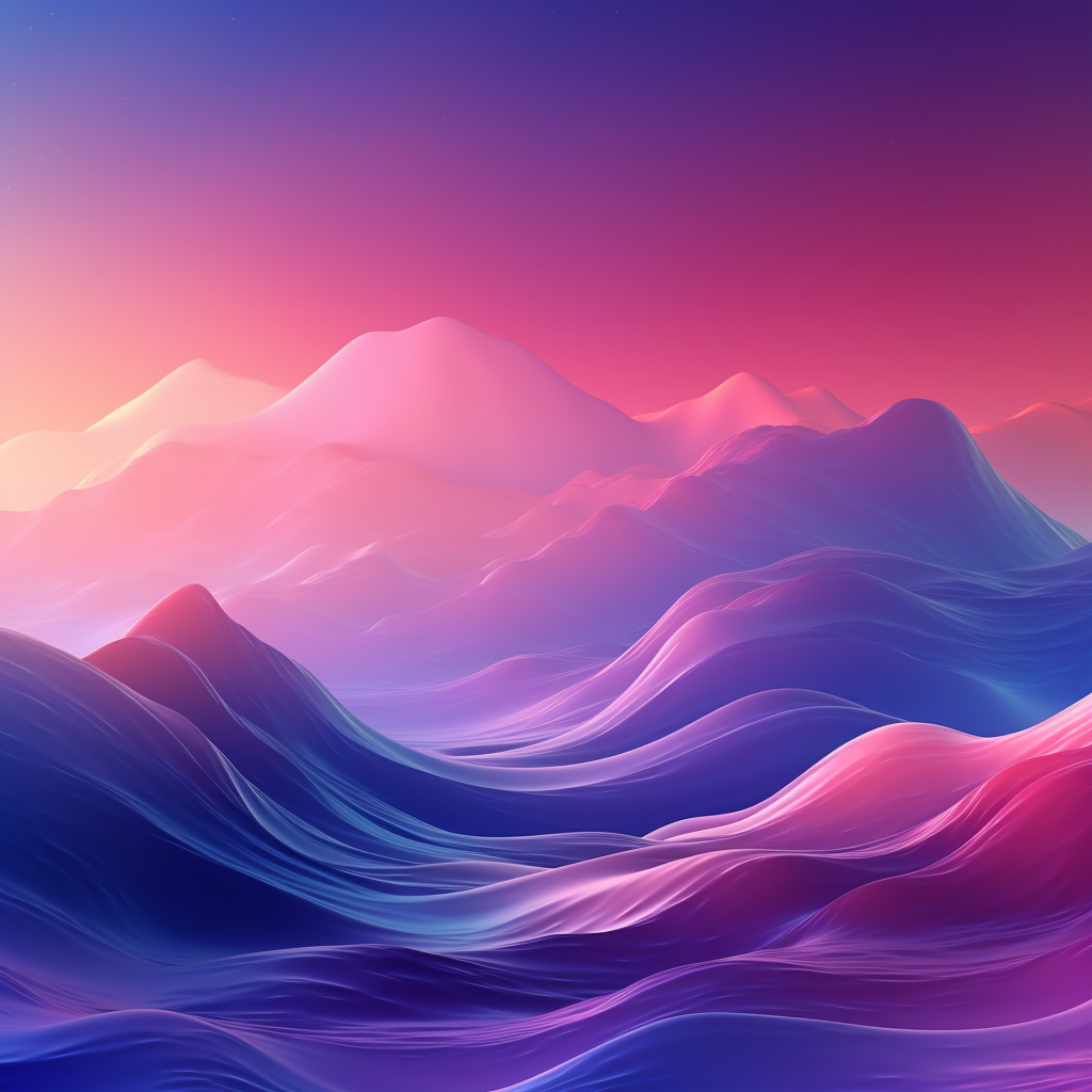 Colorful Gradient Dreamy Cyber Nature Background