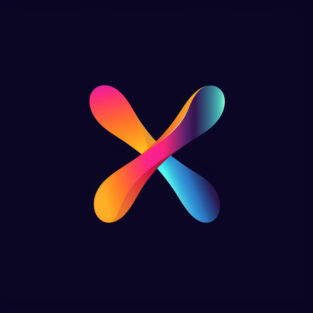 Colorful Gradient Logo X Abstract Design