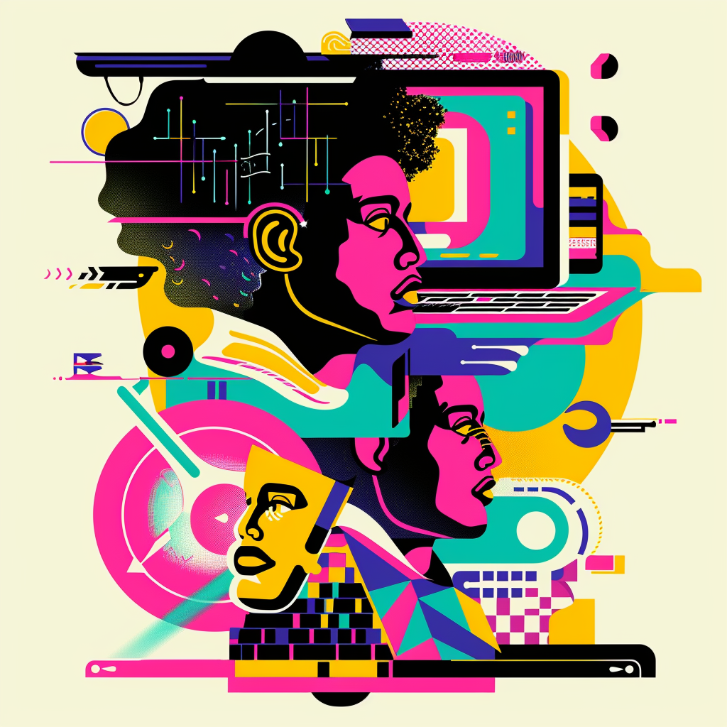 Colorful graphic for hackathon event