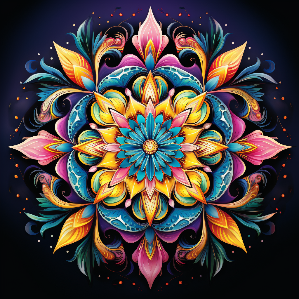 Vibrant mandala book cover design