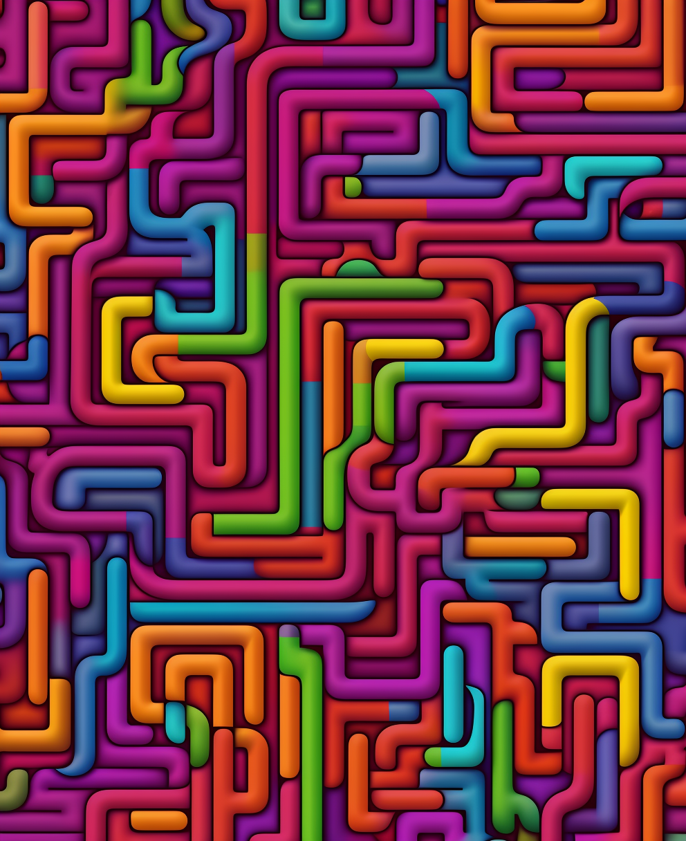 Vibrant maze background design