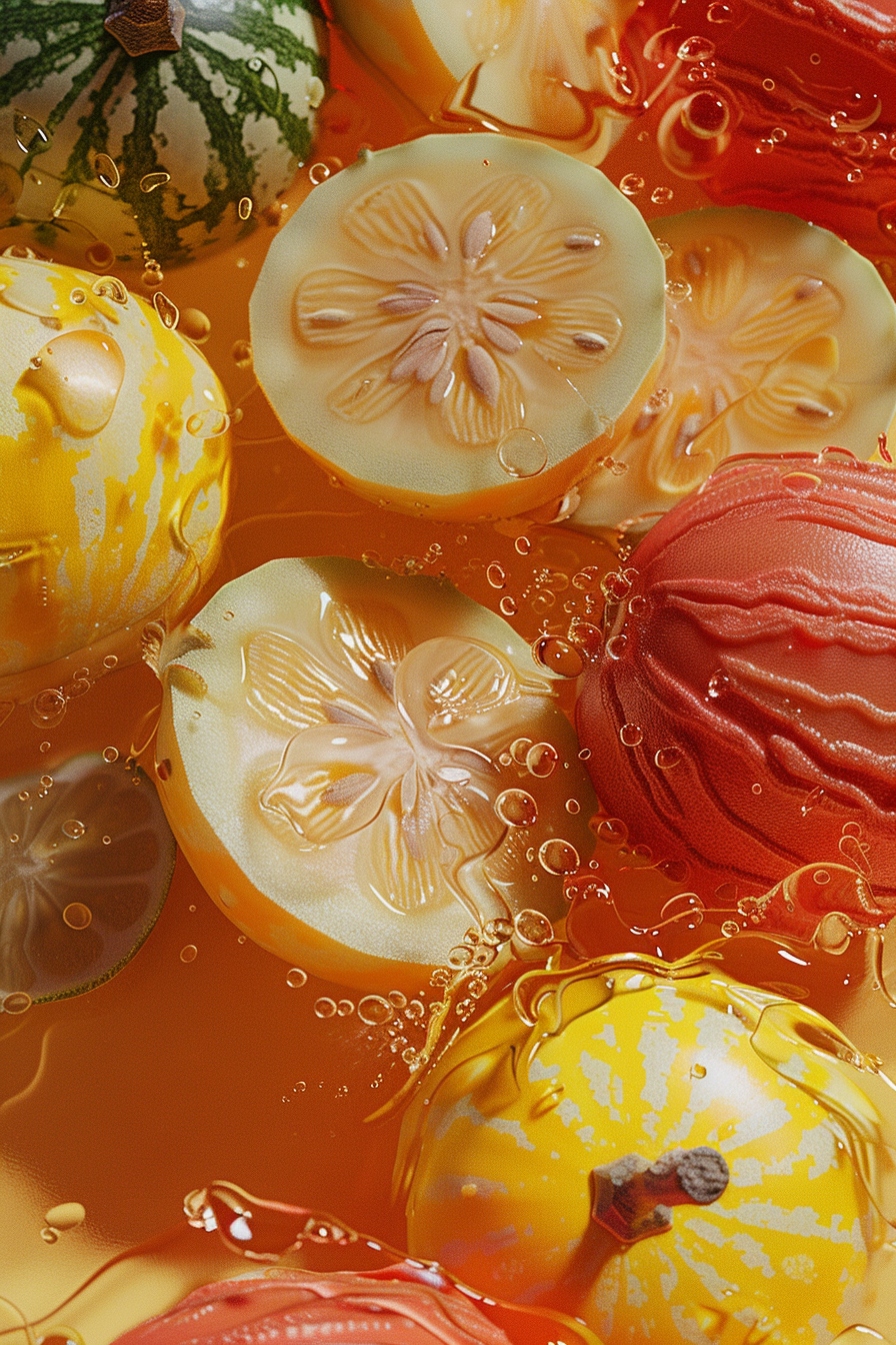 Vibrant Melon Splash in HD