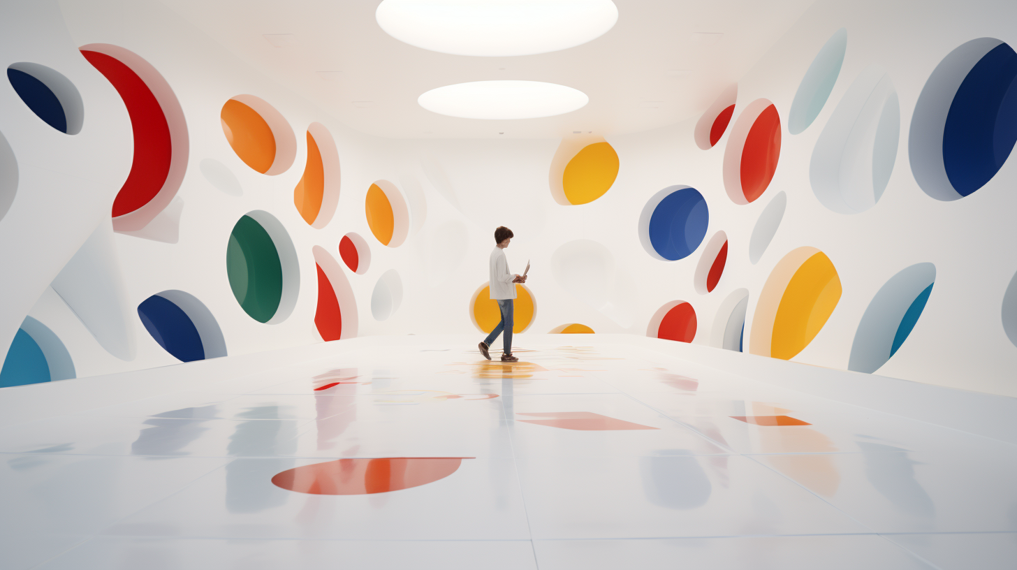 Child playing on colorful number play mats