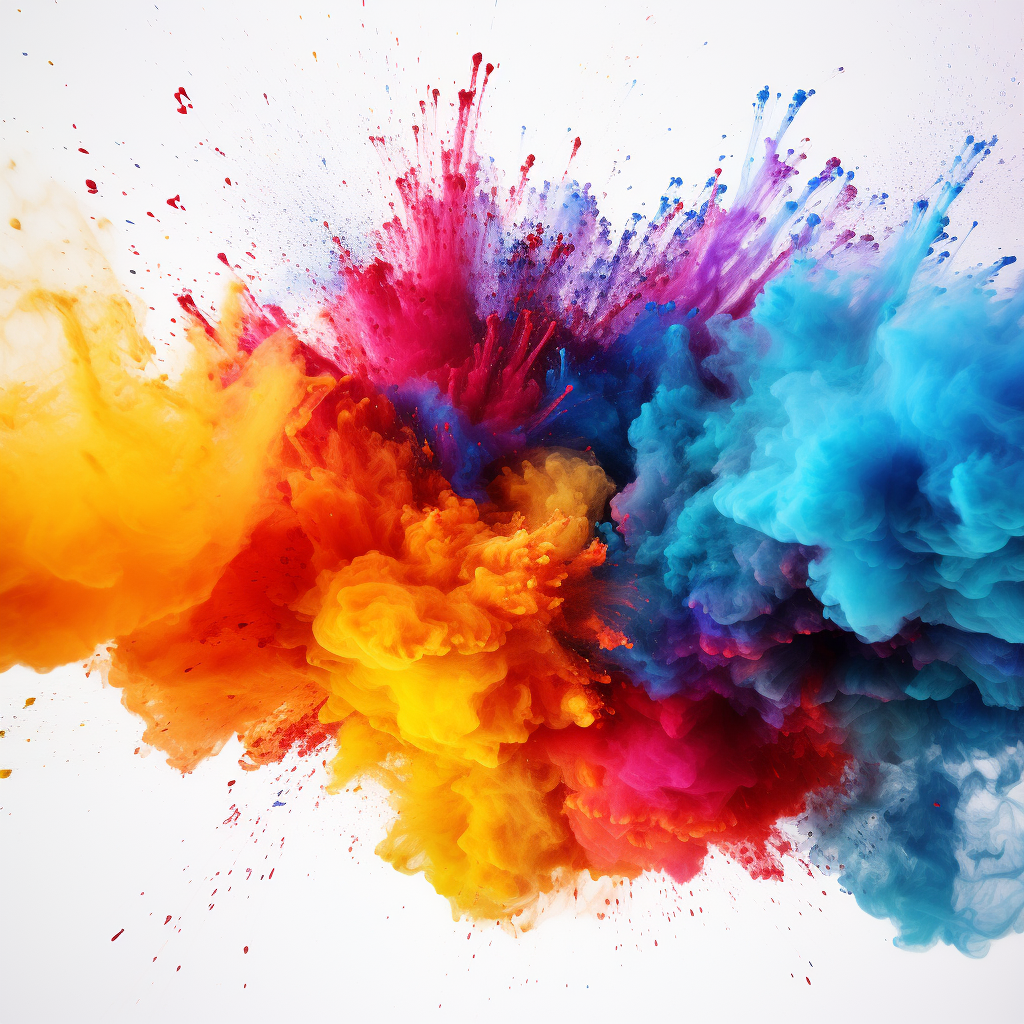 Colorful Powder Particles Abstract Wallpaper